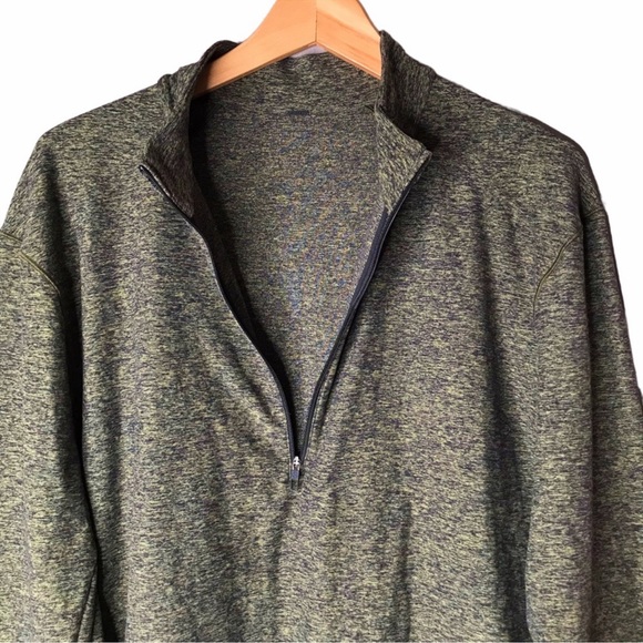 Lululemon Surge Warm 1/2 Zip Pullover Heathered Utilitarian Green Black Men's XL - Picture 4 of 11